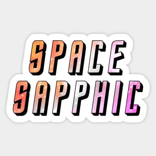 space sapphic Sticker